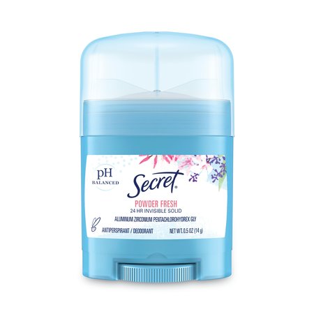 Invisible Solid Anti-Perspirant/Deodorant, Powder Fresh, 0.5 oz, PK24 -  SECRET, 31384